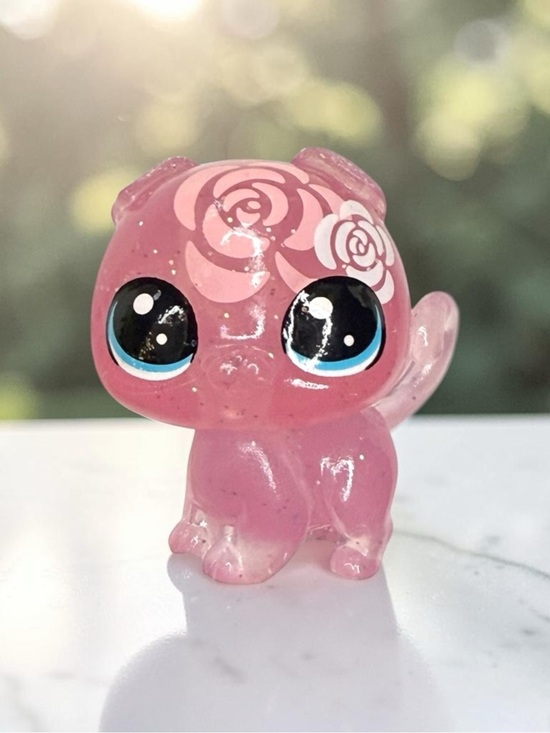 Littlest Pet Shop Accessories - littlest pet shop # 4-99 scottish fold cat kitty kitten with glitter sparkles